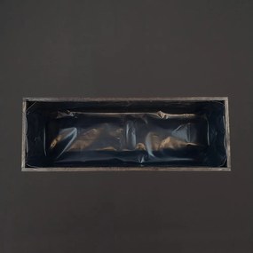 AMADEA Drevený kvetináč tmavý, vo vnútri s čiernou fóliou, 62x21,5x17cm, český výrobok