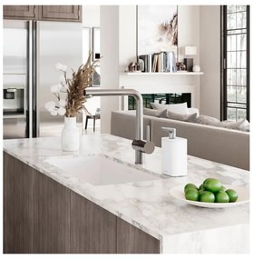 Biely oceľový dávkovač mydla 473 ml Pulse – simplehuman