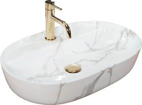 Rea Aura, umývadlo na dosku 61x41x13 cm, imitácia kameňa, REA-U8003