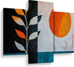 Obraz - Abstrakcia rastliny a slnka (90x60 cm)