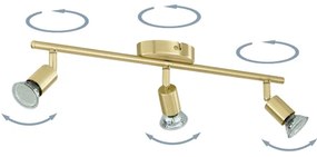 Eglo 33186 - LED Bodové svietidlo BUZZ-LED 3xGU10/2,8W/230V 3000K zlatá