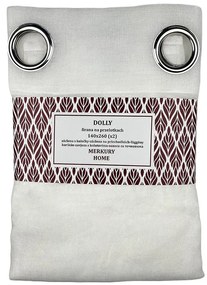 Záclona na priechodkách Dolly polyester ecru 140x260 (x2) Merkury Home