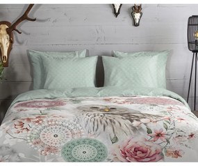 Zelené flanelové obliečky na jednolôžko 140x200 cm Omaira – HIP