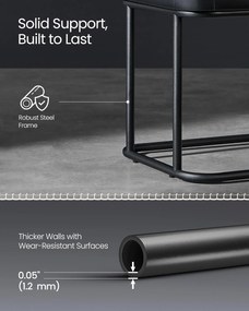 Lavica, ekokoža, 45x120x40cm, čierna