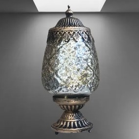 LED medený kov s patinou stolná lampa