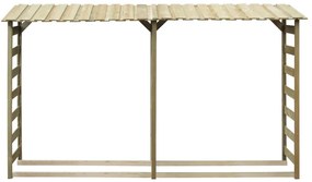 Dvojitý prístrešok na drevo 300x44x176cm, impregnovaná borovica