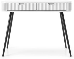 Toaletný stolík Zova 103 cm biely/čierny