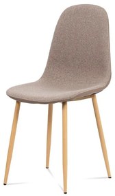 Jedálenská stolička CT-391 CAP2, cappuccino látka-ekokoža, kov buk
