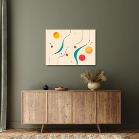 Sklenený obraz - Minimalistická farebná ilustrácia (70x50 cm)