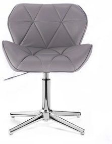 LuxuryForm DESIGN Stolička MILANO na striebornom kríži - šedá