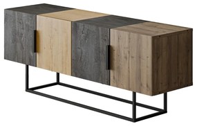 TV stolík v dekore duba v hnedo-prírodnej farbe 140x55 cm Titan – Marckeric