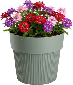 Květináč Silva Line 17,4x20 cm šedo-zelený