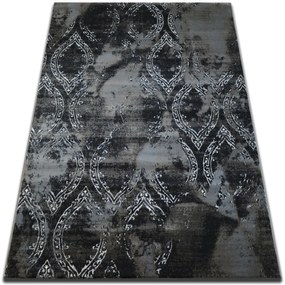 Dywany Lusczow Kusový koberec VOGUE 093 čierny / hnedý, velikost 133x190