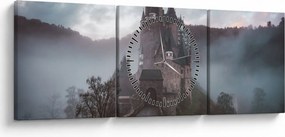 Obraz - Eltz Castle, Nemecko (s hodinami) (90x30 cm)