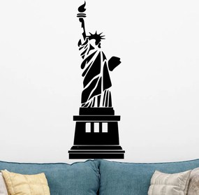 Veselá Stena Samolepka Socha slobody Farba: černá, Veľkosť: 80 x 30 cm