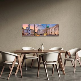 Obraz - Rakúsko, Viedeň (s hodinami) (90x30 cm)