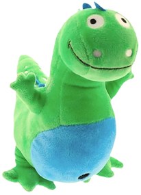 Zelený plyšový dinosaur ALOSO s modrým hrebienkom