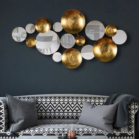 Nástenná kovová dekorácia Nekonečno 1 zlatá