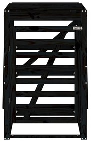 Úložný box pre odpadkový kôš čierny 84x90x128,5 cm borovica