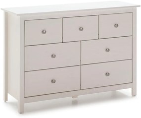 Biela nízka komoda z borovicového dreva 110x80 cm Berna – Marckeric