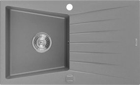 Mexen Cesar - drez granitový 77,5x47,0cm, 1-komorový, šedá, 6514771010-71