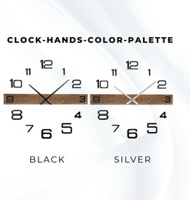 Rustikálne dubové hodiny s číslami – škandinávsky štýl | SENTOP MAS023-3073-akcia20