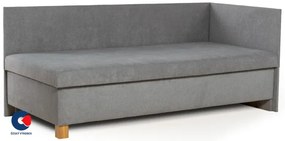 Posteľ Leo s čelami, 90x200, sivá (A55, 90cm, deska/ella, noha E), pravá