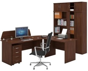 Zostava kancelárskeho nábytku MIRELLI A+, typ A, nadstavba, orech