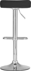 Barová stolička Dyn - podnož chróm - Čierna