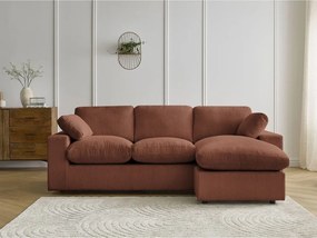 Oranžová menčestrová rohová pohovka Belair – Bobochic Paris