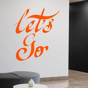 Veselá Stena Samolepka Let’s Go Farba: oranžová, Veľkosť: 100 x 115 cm