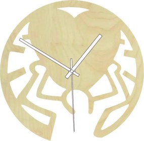 SENTOP | Drevené hodiny - láska na pleciach čierne aj farebné | SENTOP PR0420 PR0420 plywood analógové