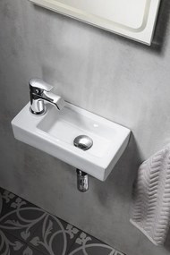 Sapho Sapho, ZOE keramické umývadlo 37x9x19 cm ľavé, biela, AR496