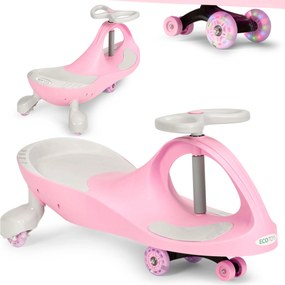 Gravitačné odrážadlo ECOTOYS s LED kolesami, ružové, 360° riadenie, od 3 rokov