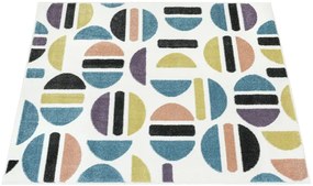 Koberec LIMA M045A ružový / modrý / krémový