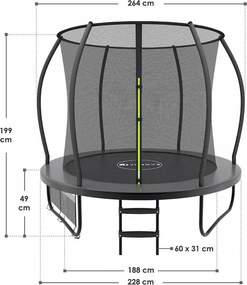 InternetovaZahrada Trampolína Ø228 cm SkyBounce