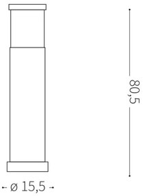 Ideal Lux - Vonkajšia lampa 1xE27/42W/230V 80 cm IP44 antracit