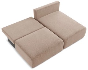 Svetlohnedá rozkladacia/s úložným priestorom rohová pohovka (pravý roh) Kalena – Makamii