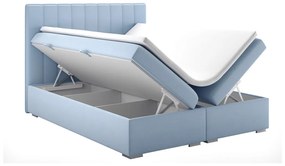 Manželská posteľ Boxspring 140 cm Ranaly (modrá) (s úložným priestorom). Vlastná spoľahlivá doprava až k Vám domov. 1020353