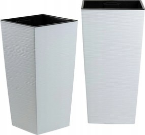 Sada 2 ks květináčů Porto Riflo 75x39,6/67,7x35 cm bílá
