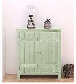 Svetlozelená skrinka z borovicového dreva 100x110 cm Bertram – Støraa