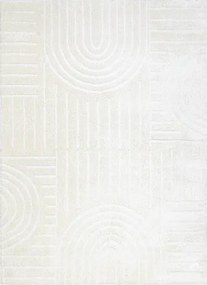 Dywany Łuszczów, Kusový koberec Mode 8586 geometric cream, 180x270, biela, chodba / predsieň