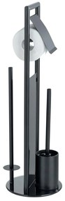 WENKO 24982800 - sada na WC RAVINA 20x70 cm nerez/čierna