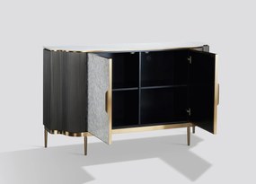 Komoda Stilig ST906 150 cm grafit/krémová/zlatá