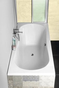 Aqualine Aqualine, JIZERA vaňa 180x80x39cm bez nožičiek, biela, G1880