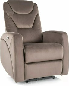 Elektrické polohovacie kreslo KRONOS Velvet cappuccino