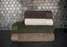 Bavlnený froté uterák BOHO 70x140 cm zelený