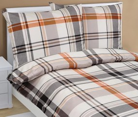 Bellatex Bavlna Káro oranž. 140×200, 70×90 cm
