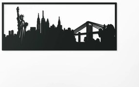 drevko Obraz New York Rozmer obrazu: 37 x 89 cm, Farba dekorácie: Čierna