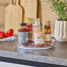 Zeller Present Otočný organizér s priehradkami, Zeller COMPACTA pr. 25 x 4 cm